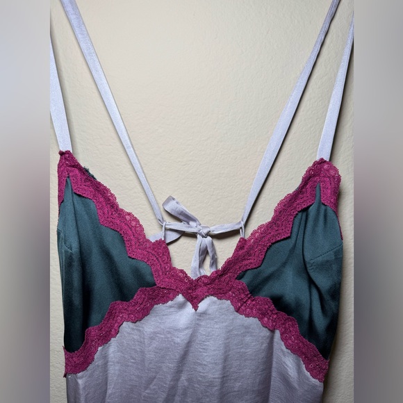 Free People Medium lavender purple / navy blue on the rise mini slip - Picture 6 of 13